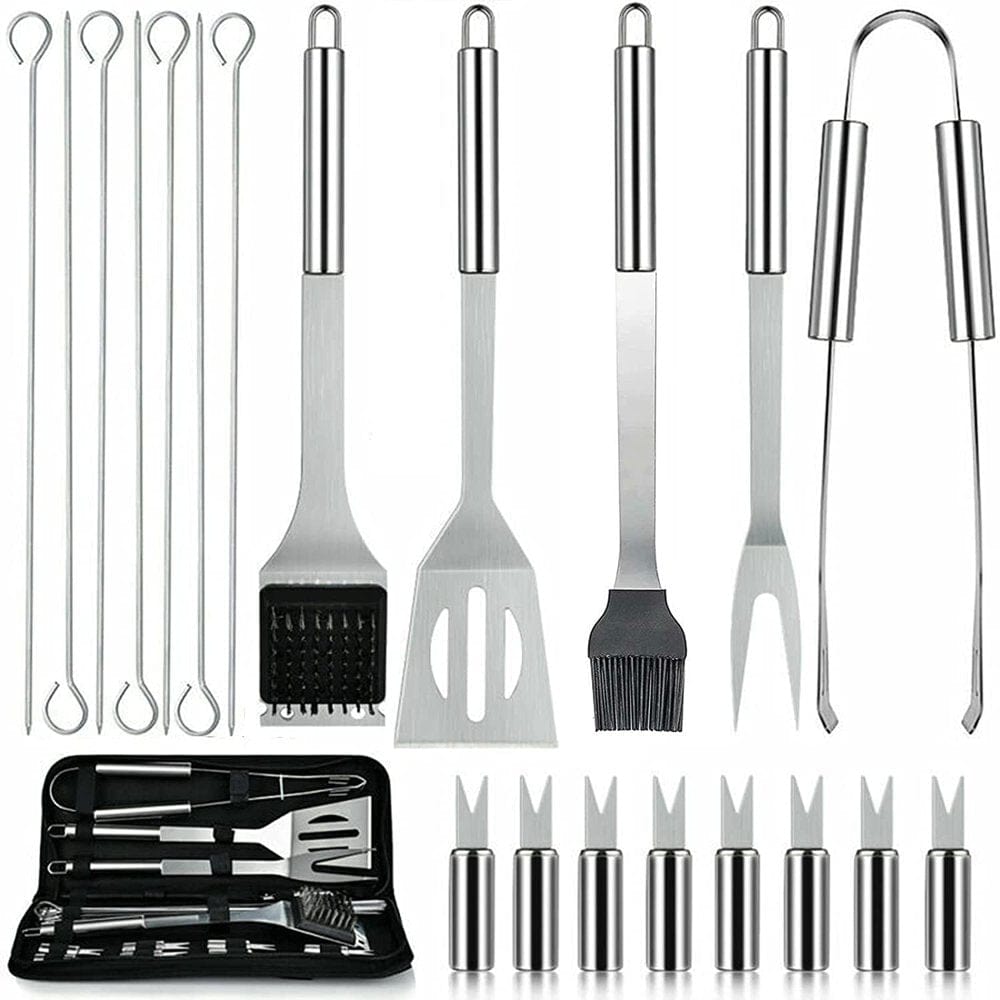 21Pcs Complete Grill Accessories Kit, the Very Best Grill Gift on Birthday Wedding - Professional BBQ Accessories Set for Outdoor Camping Grilling