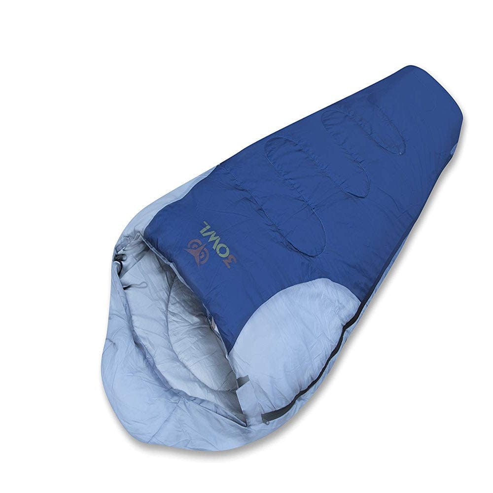 3OWL Mummy Sleeping Bag 3-Season Ideal for Hiking, Camping, and Outdoors