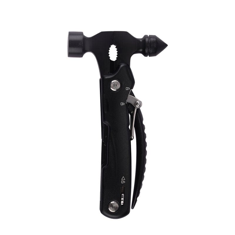 9 in 1 Camping Hammer Outdoor Multitool Steel Stainless Multifunctional Tool Survival Hammer Claw Gear for Men Camping