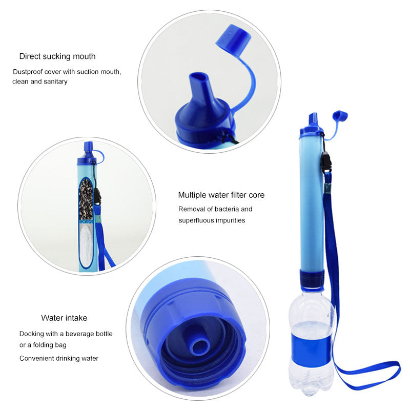 4-Stage Water Filter, Antibacterial Carbon , Place Directly in Water